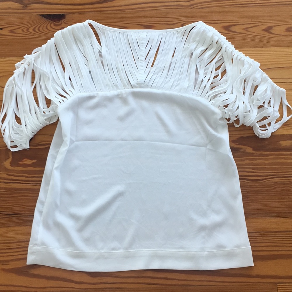 Gorgeous White Cutout Blouse - Picture 3 of 3